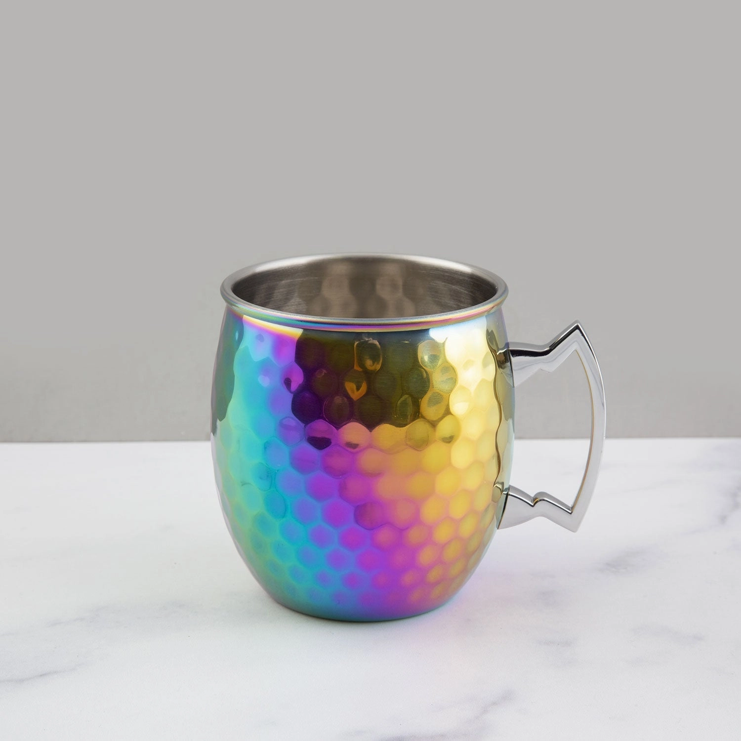 Hammered Rainbow Moscow Mule Mugs - Set Of 4
