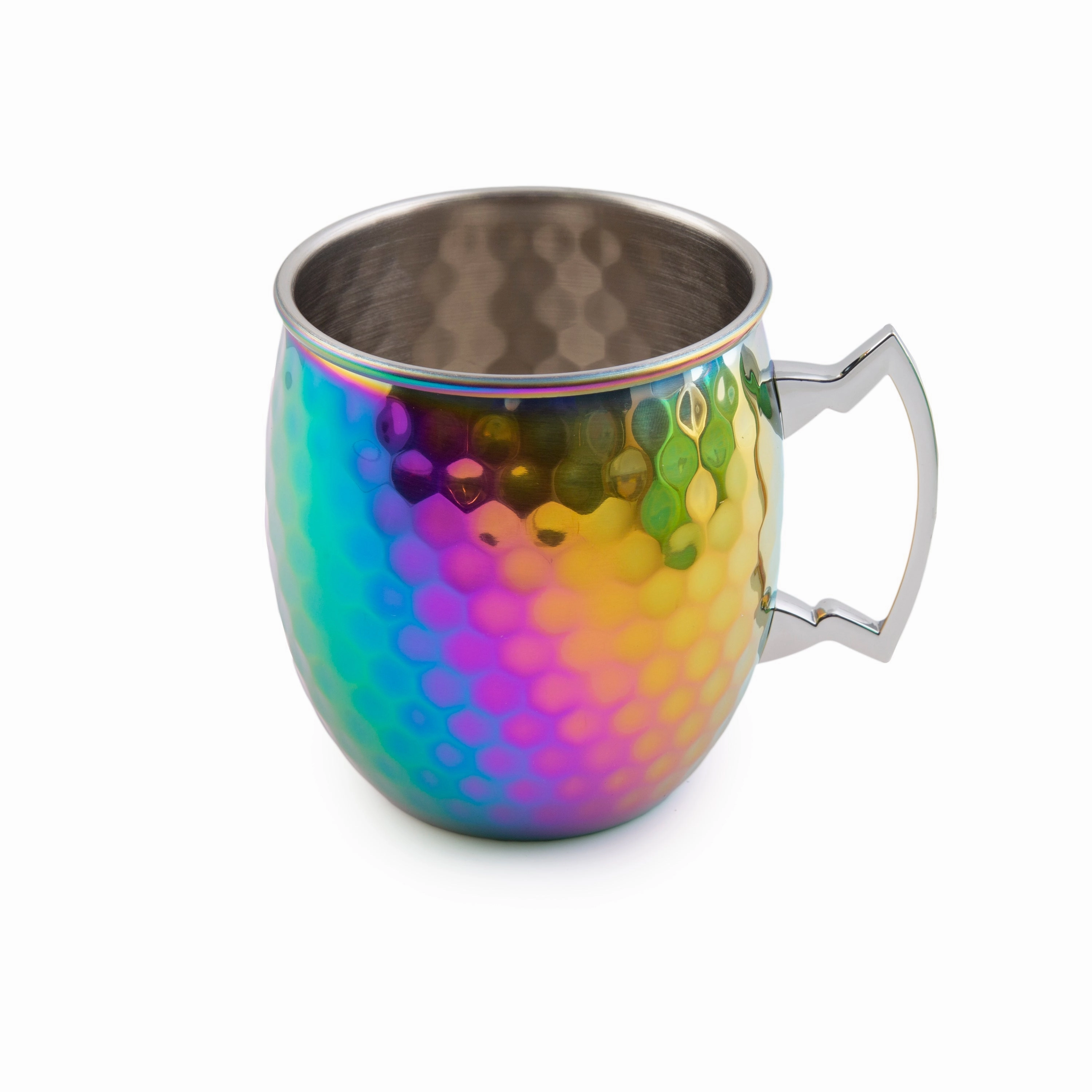 Hammered Rainbow Moscow Mule Mugs - Set Of 4
