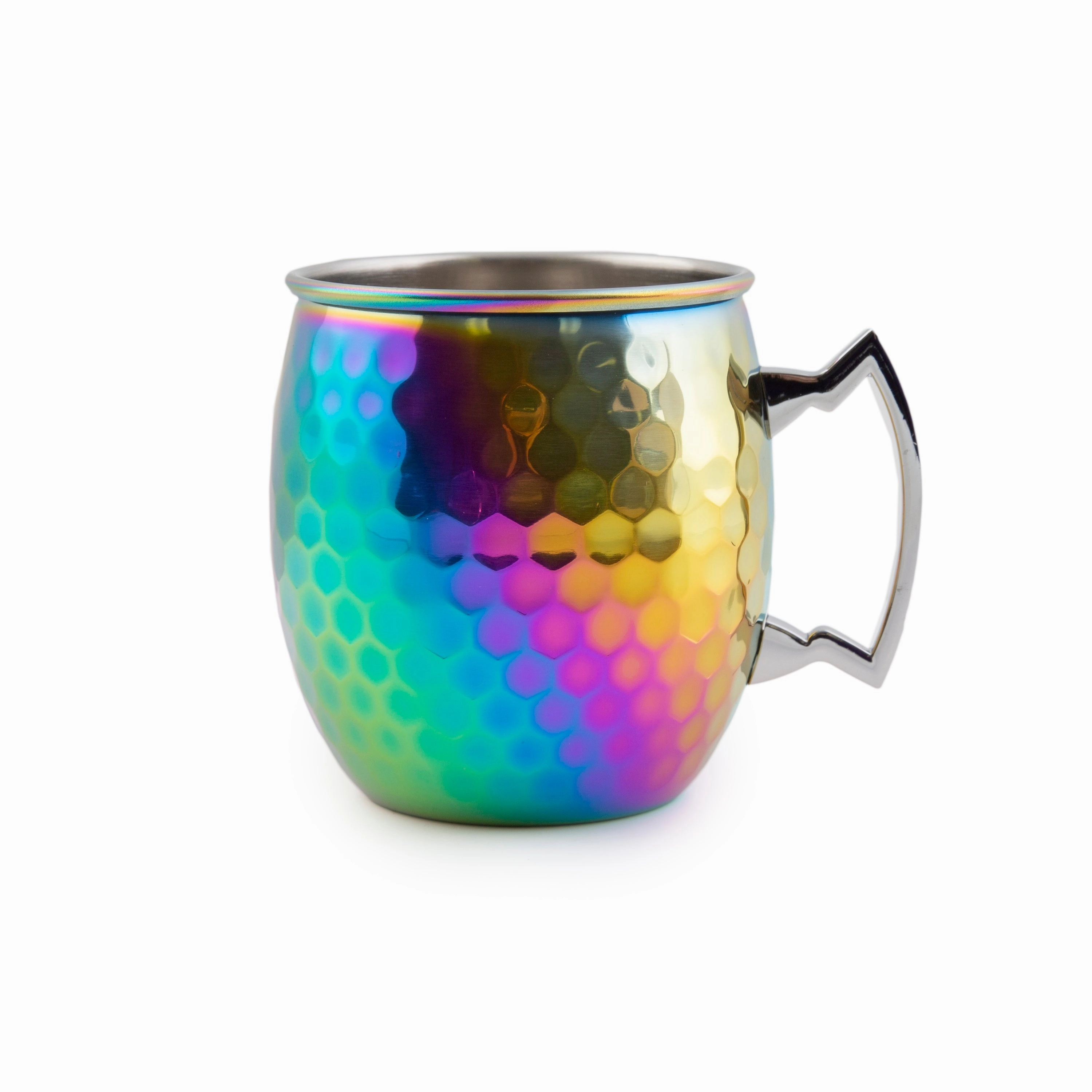 Hammered Rainbow Moscow Mule Mugs - Set Of 4