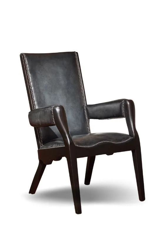 Hand Antiqued Leather Chair vanity mirror, wall mirror