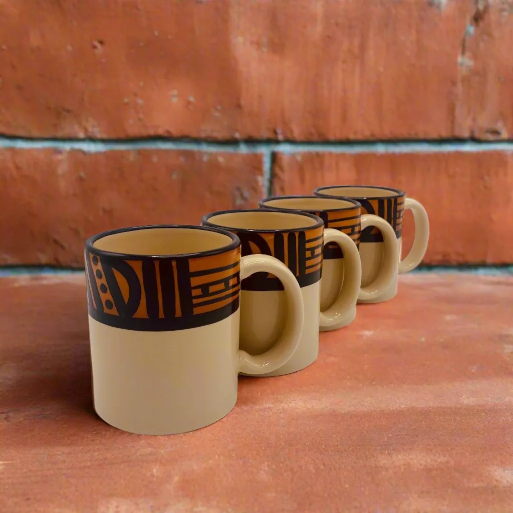 Hand Painted Tapa Mug Set toilet seat cover, slow close seat