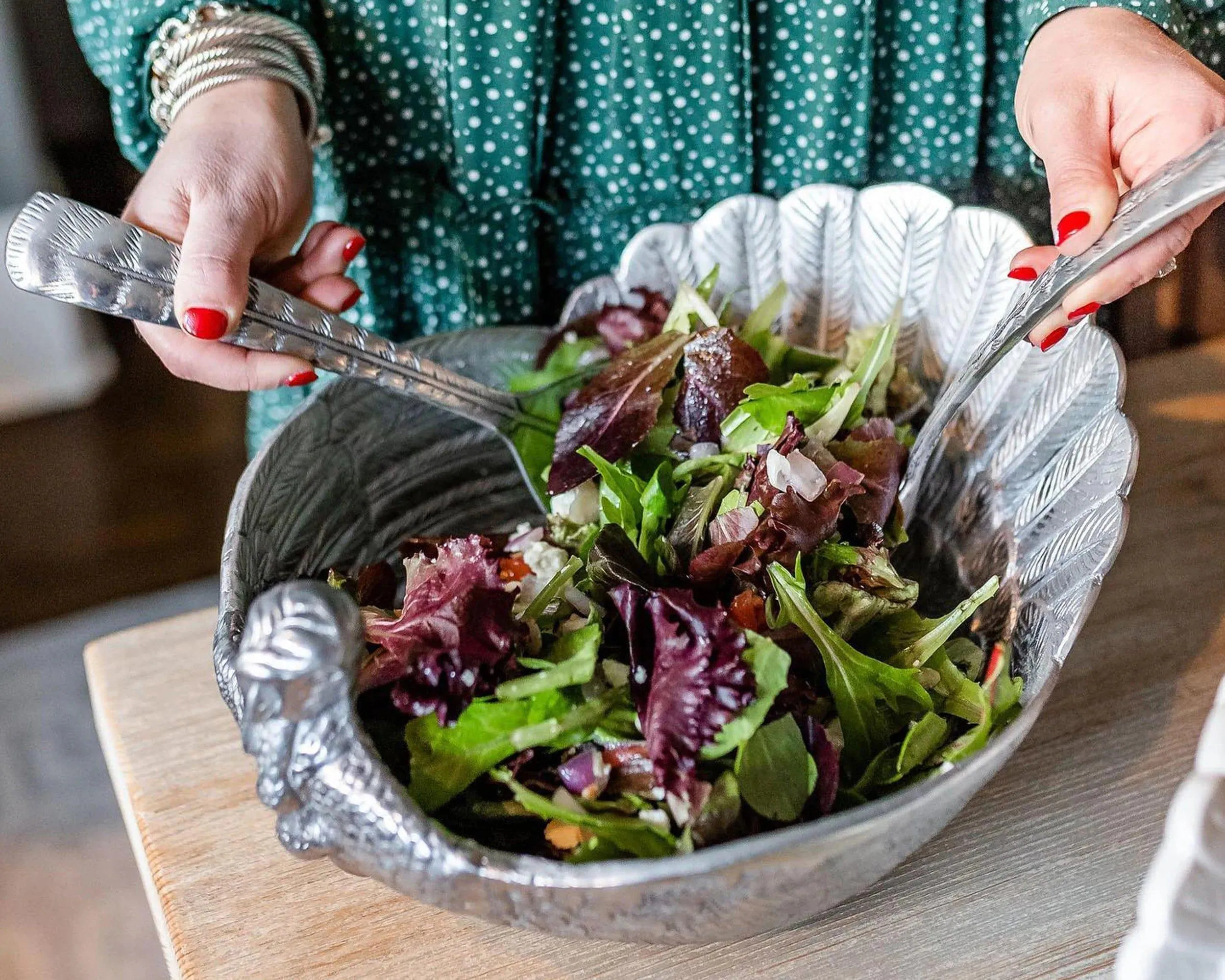 Handcrafted Aluminum Turkey Serving Bowl