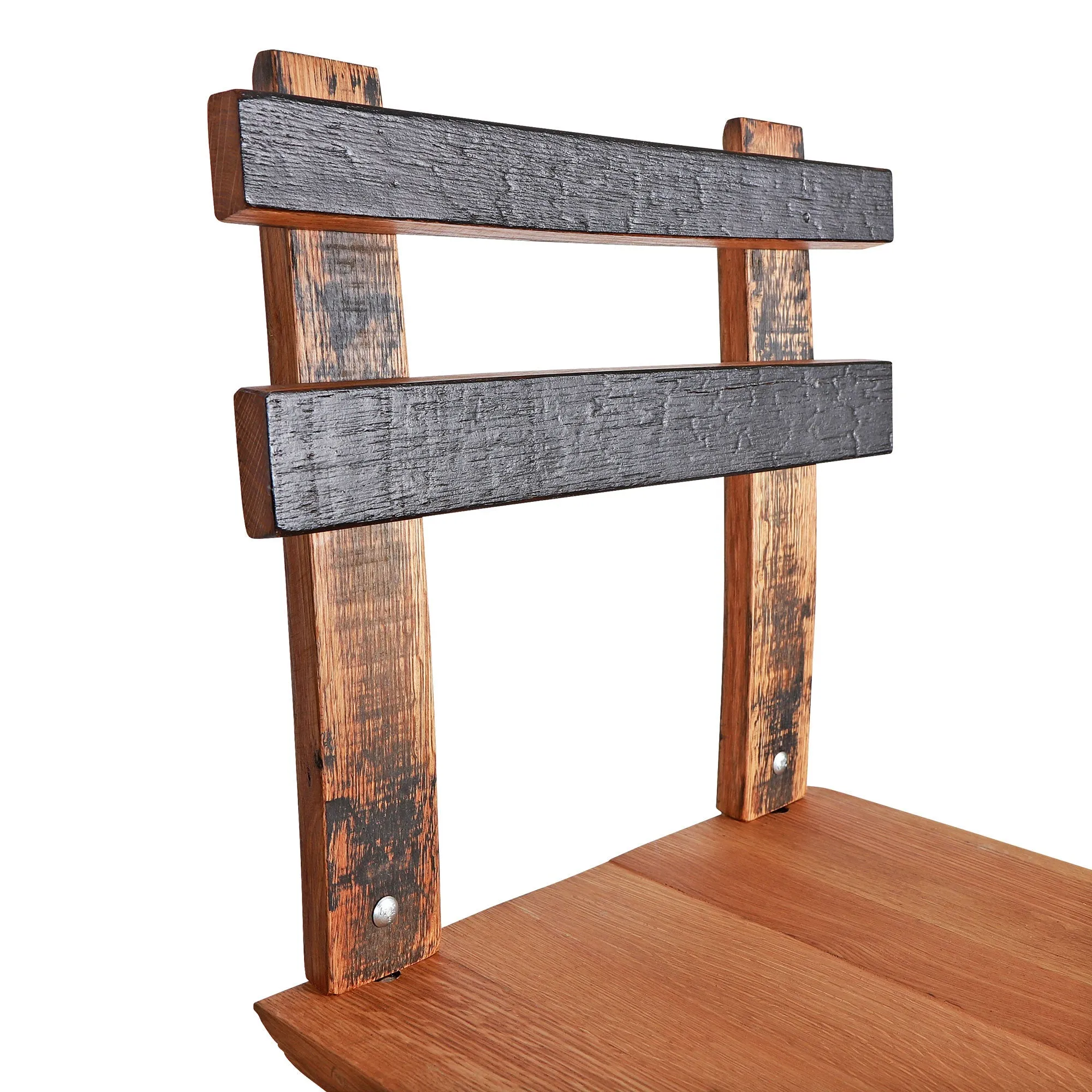 Handcrafted Rustic Bar Stool with Swivel Seat and Backrest