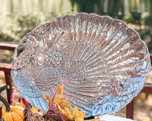 Handmade Aluminum Oval Turkey Platter shower curtain, waterproof liner