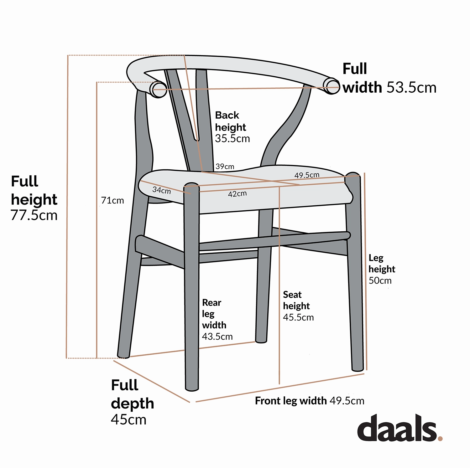 Hansel Upholstered Dining Chair, Taupe Frame with Oatmeal Fabric