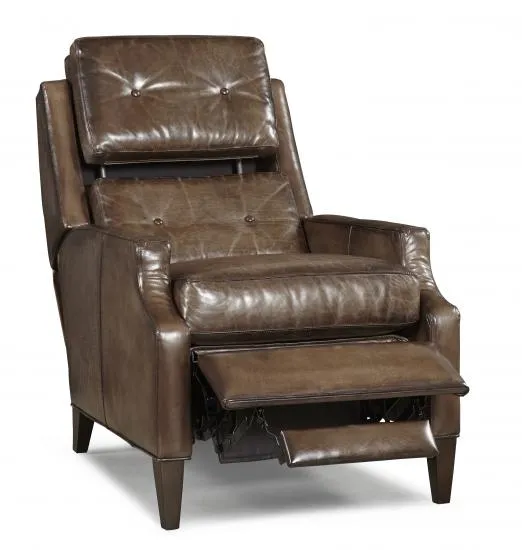 Hasselback Leather Power Recliner with Extending Headrest