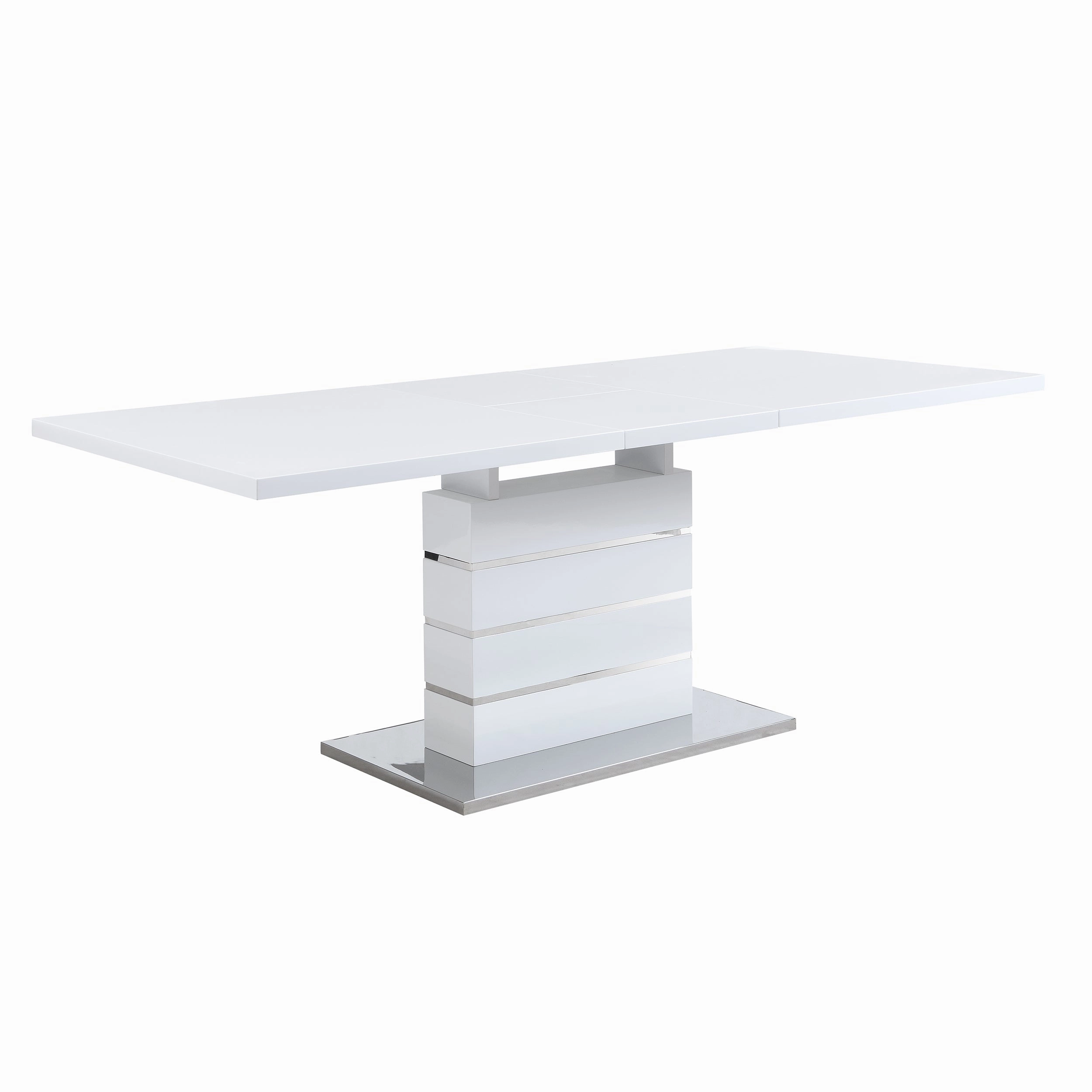 Hayne High Gloss White Extending Dining Table 6 to 8 Seater