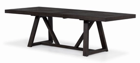 Hearst Extendable Trestle Dining Table - Dark Oak