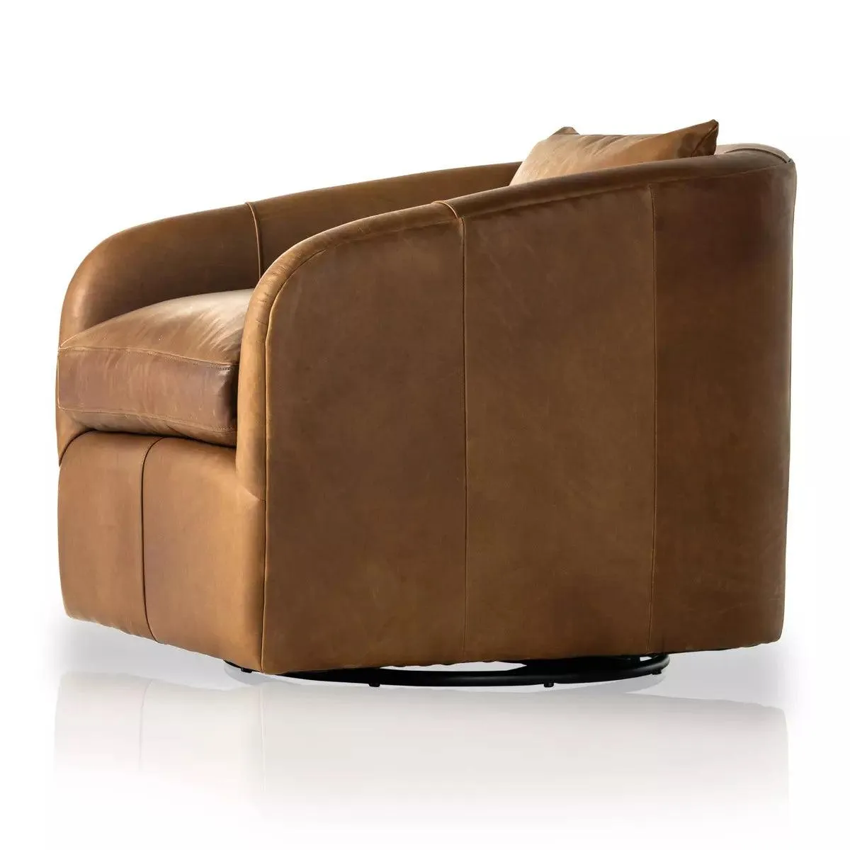 Heirloom Sienna Leather Swivel Chair