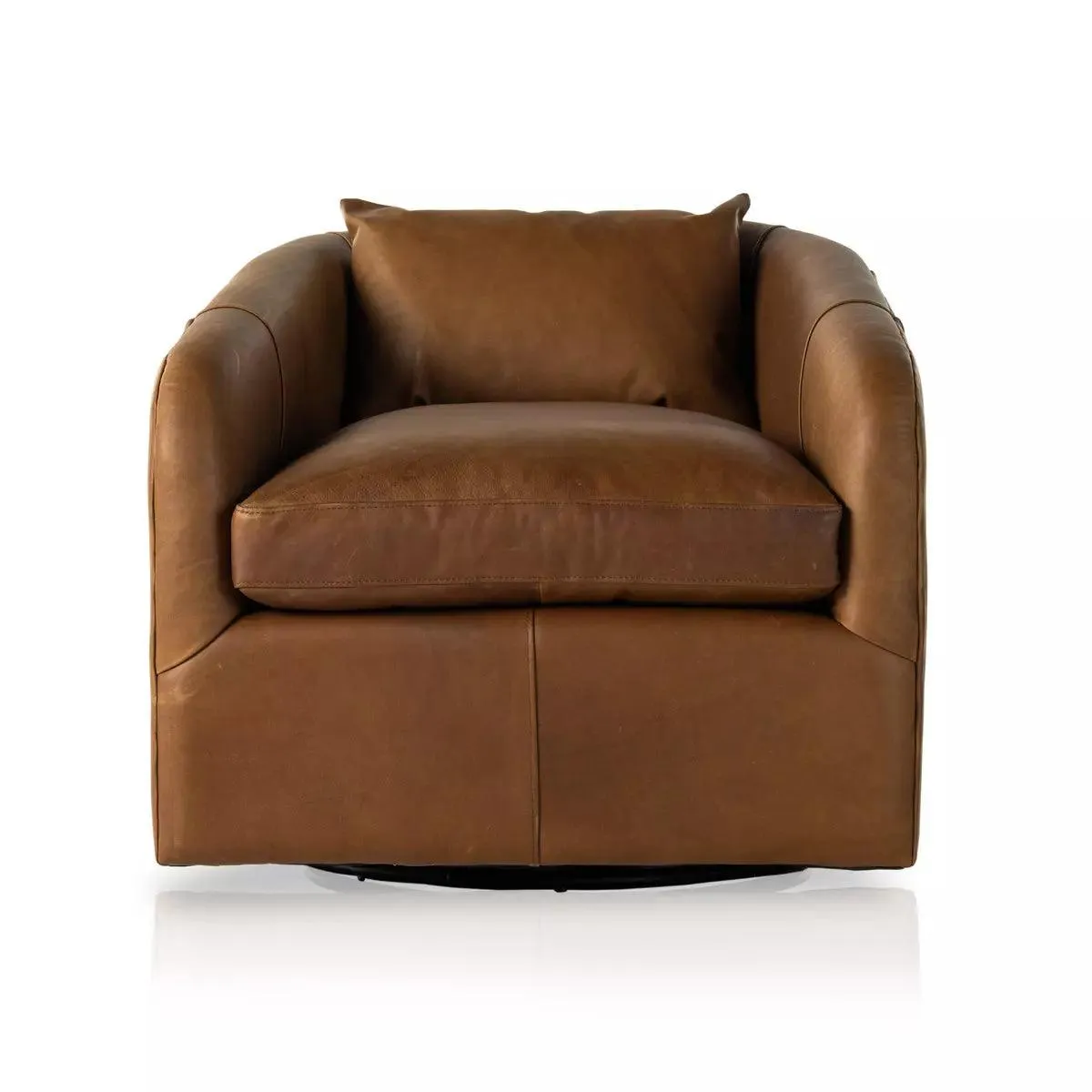 Heirloom Sienna Leather Swivel Chair