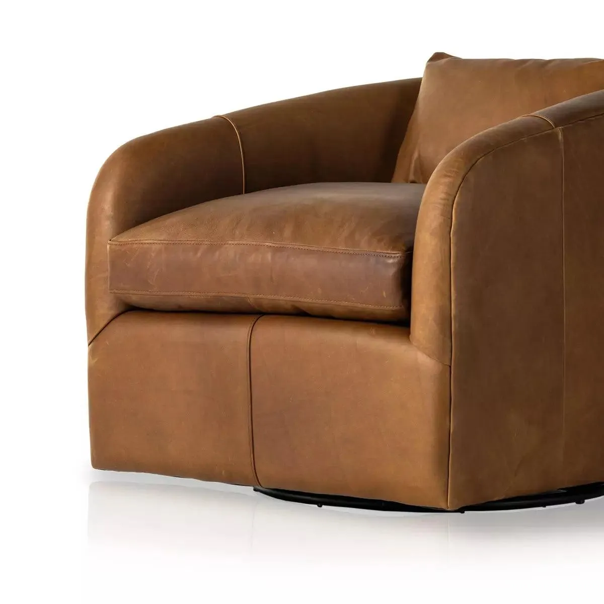 Heirloom Sienna Leather Swivel Chair