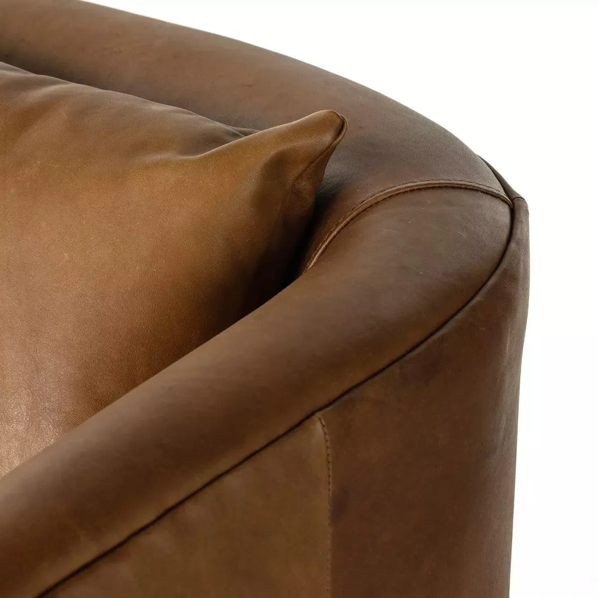 Heirloom Sienna Leather Swivel Chair