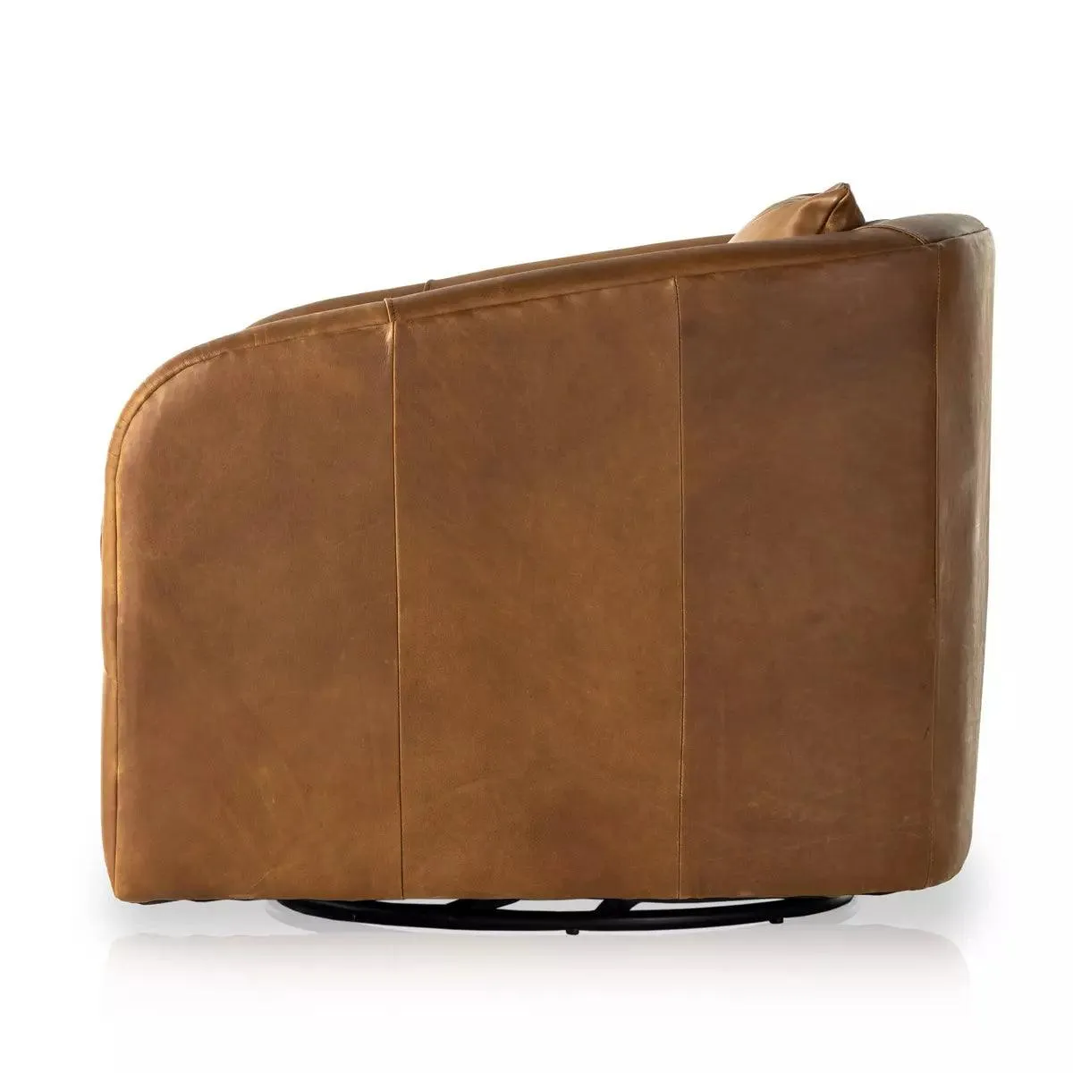 Heirloom Sienna Leather Swivel Chair