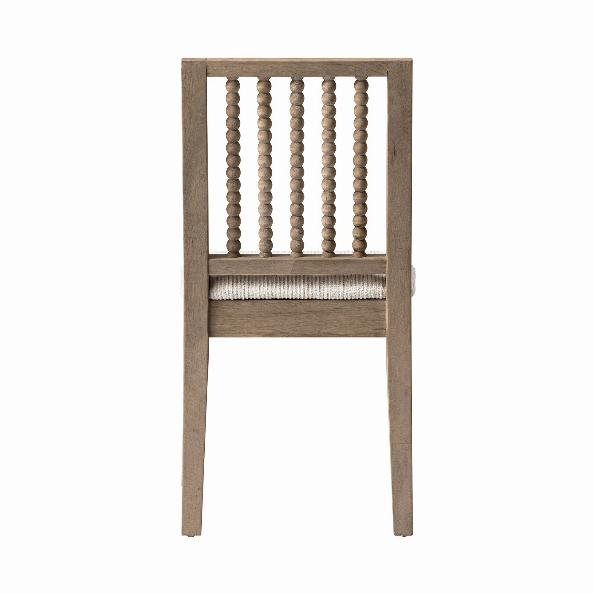 Hemingford Set of 2 Beige Textured Fabric Bobbin Spindle Washed Oak Dining Chairs