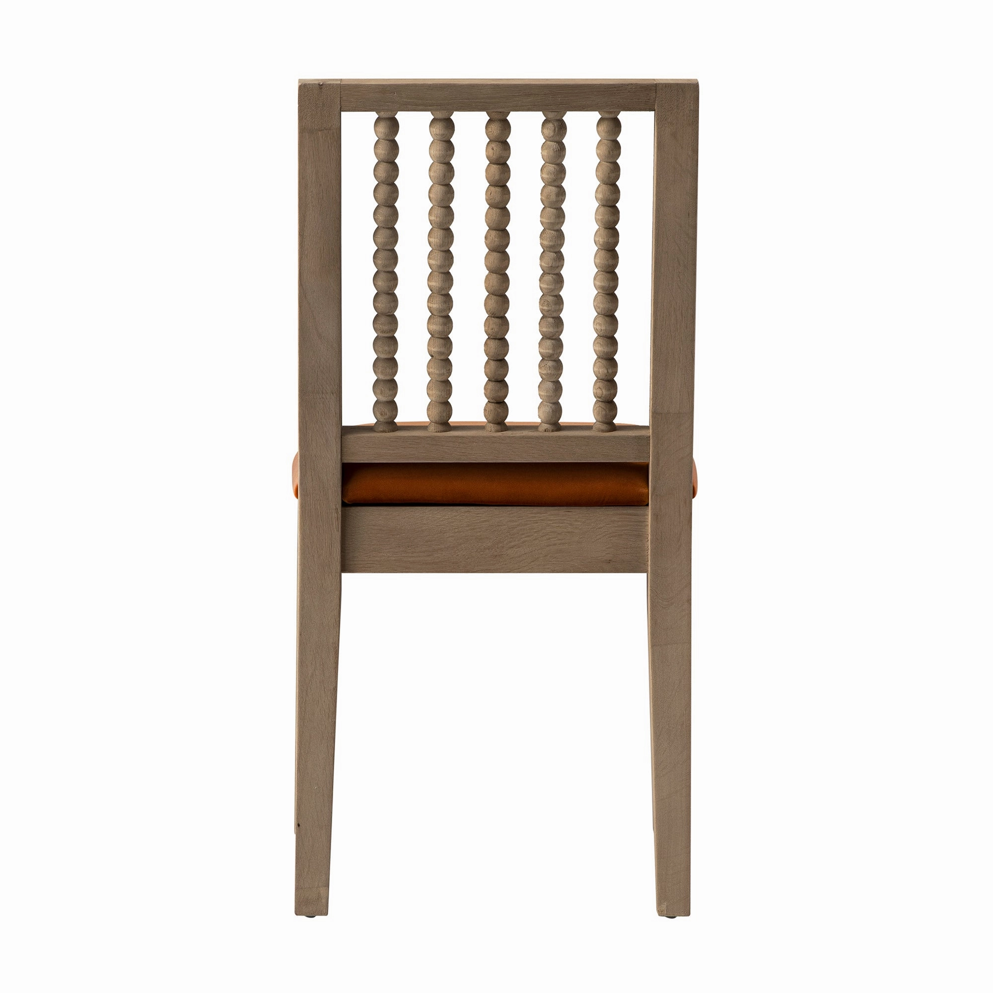 Hemingford Set of 2 Rust Velvet Bobbin Spindle Washed Oak Dining Chairs