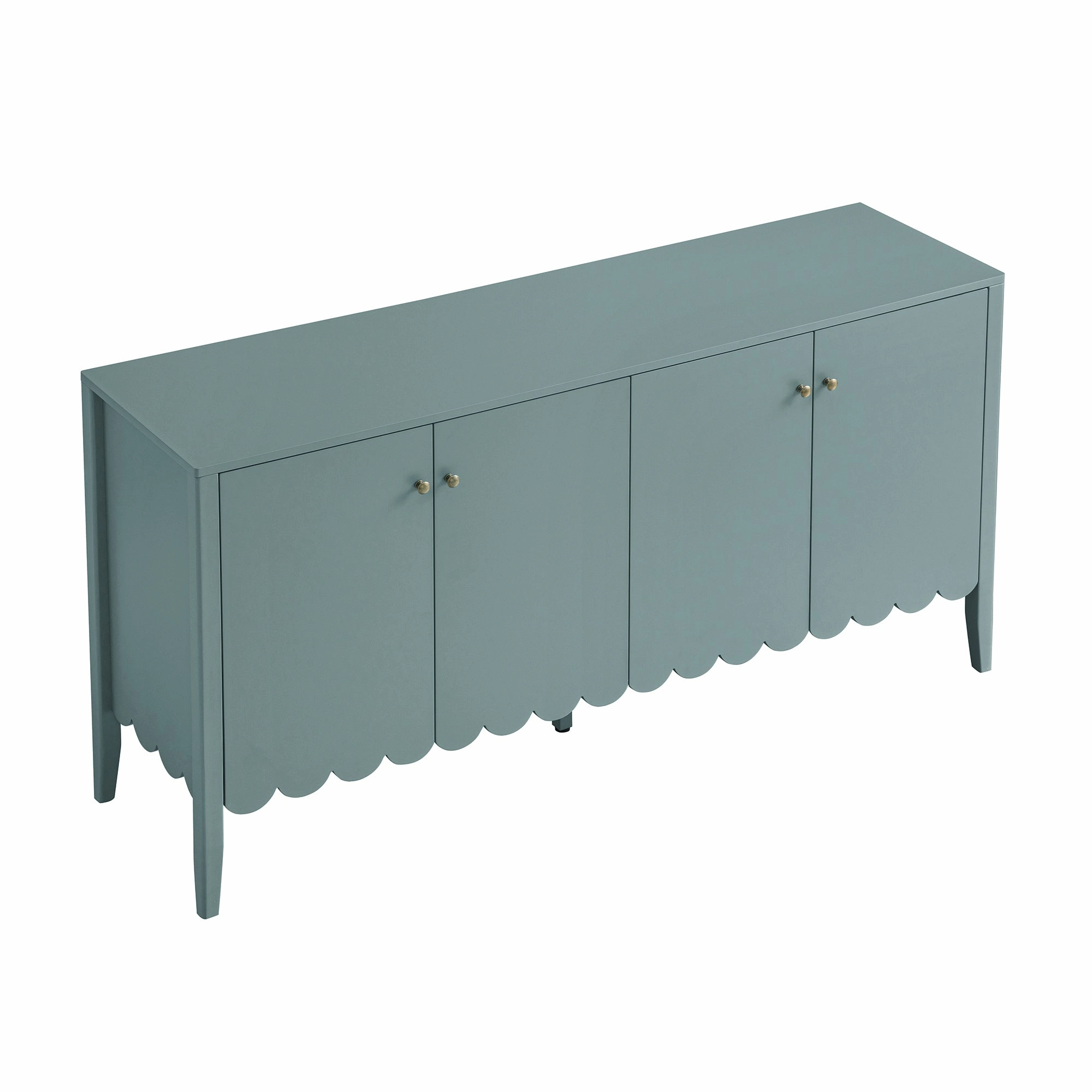 Henley Scalloped Edge 150cm Wide Sideboard, Blue Spruce