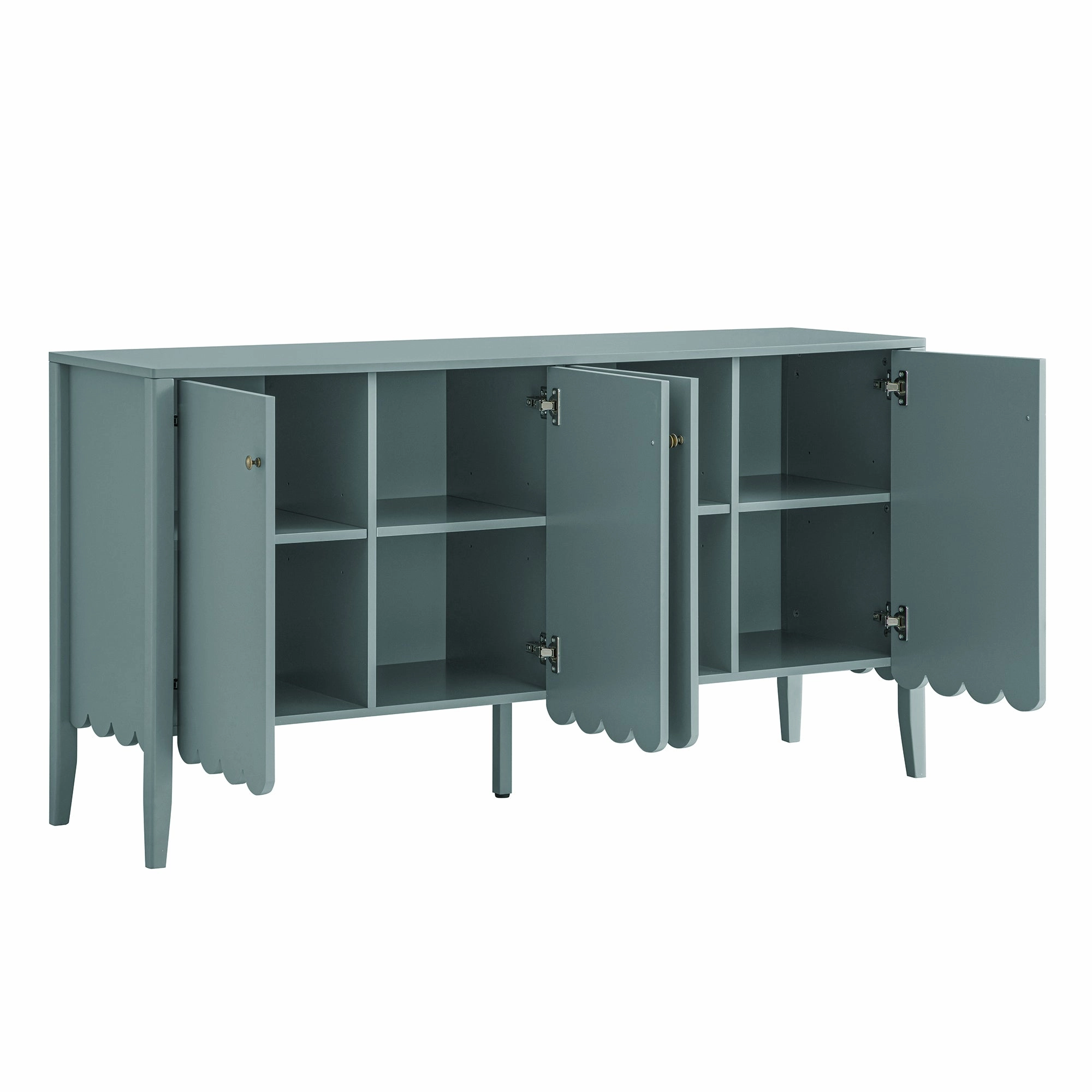 Henley Scalloped Edge 150cm Wide Sideboard, Blue Spruce