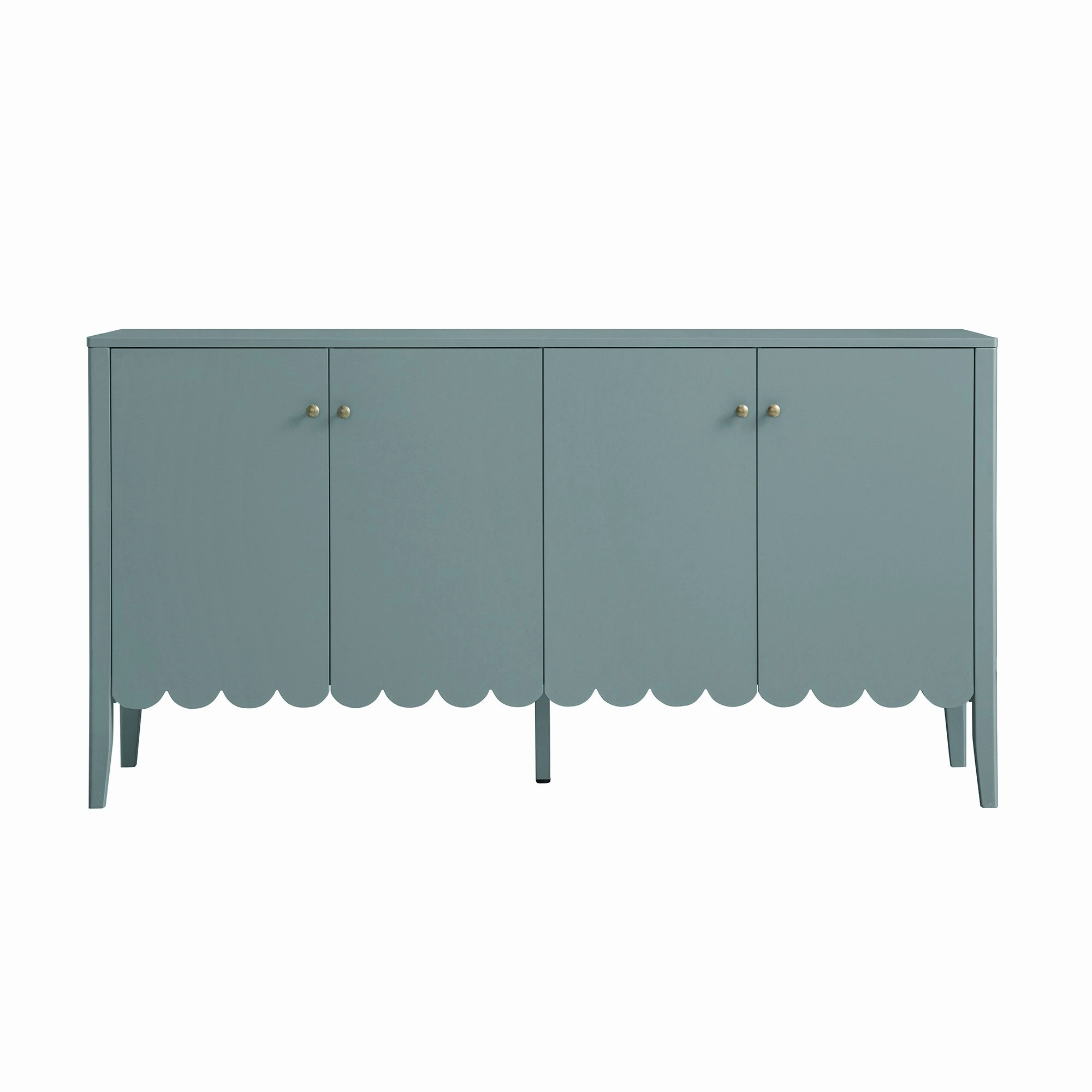Henley Scalloped Edge 150cm Wide Sideboard, Blue Spruce