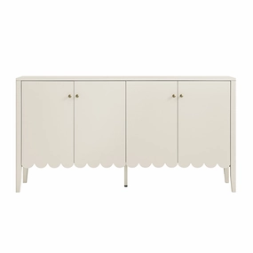 Henley Scalloped Edge 150cm Wide Sideboard, Light Sand