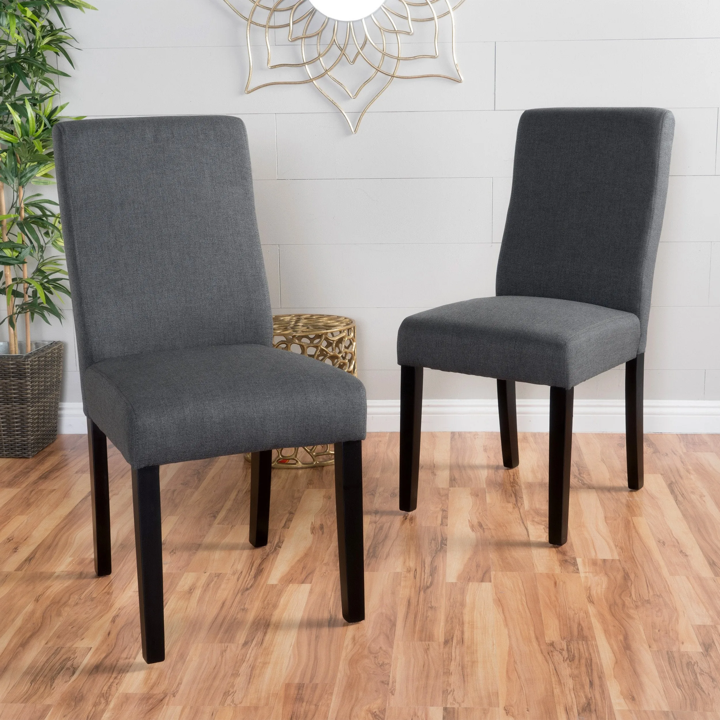 High Back Upholstered Fabric Dining Chairs (Set of 2) - NH505992 dining table set, 6-piece dining set