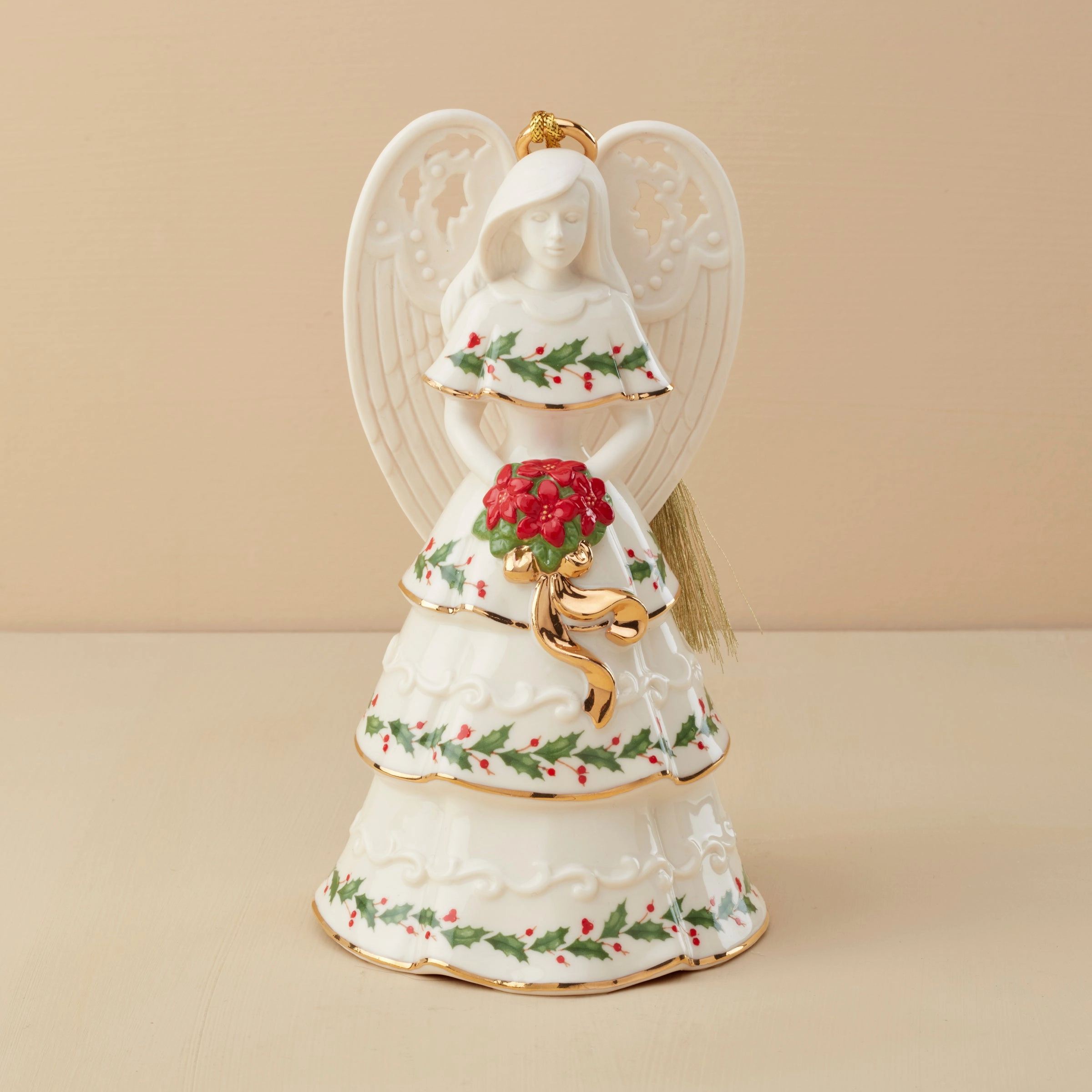 Holiday Angel Bell Bouquet Ornament