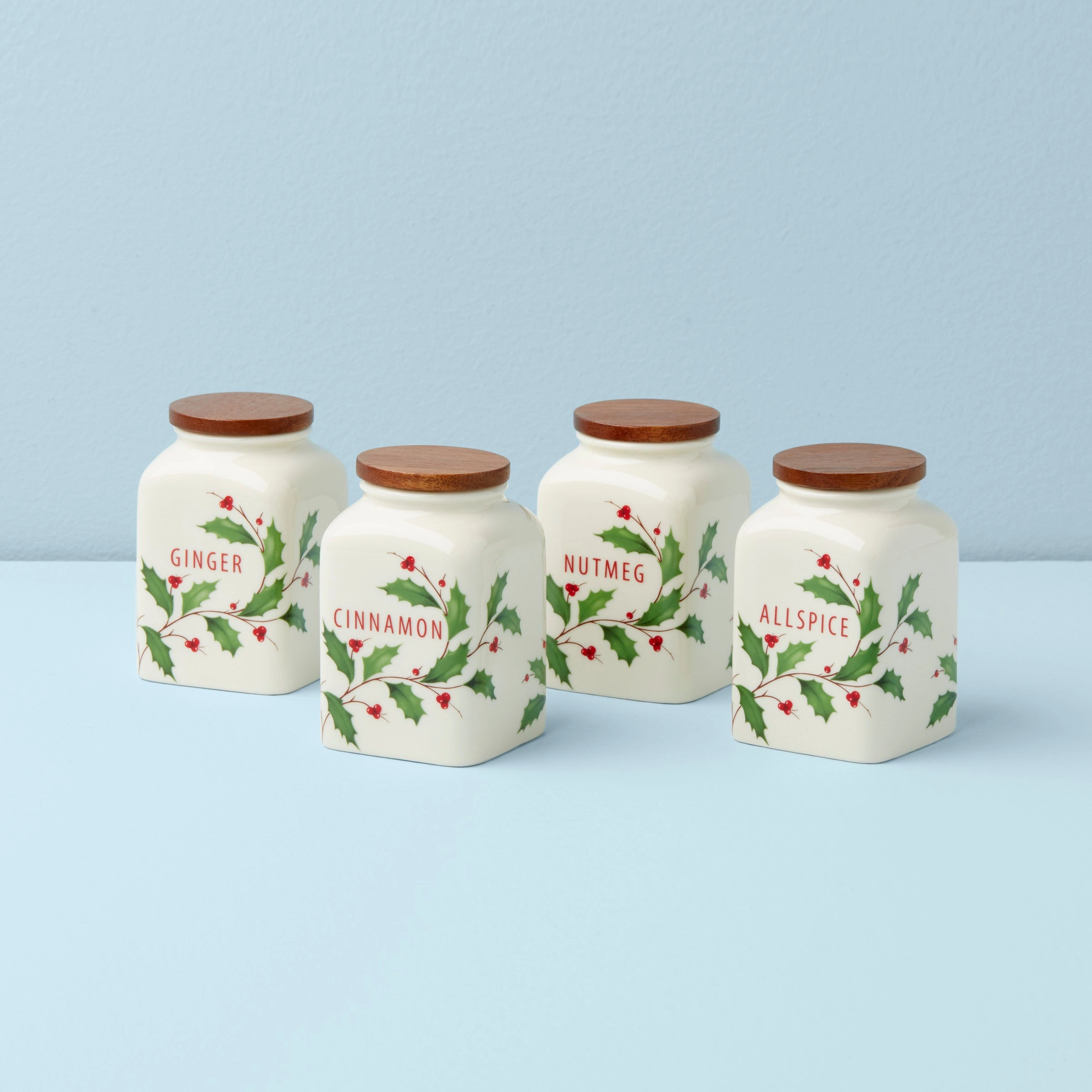 Holiday Baking Spice Jars - Set Of 4