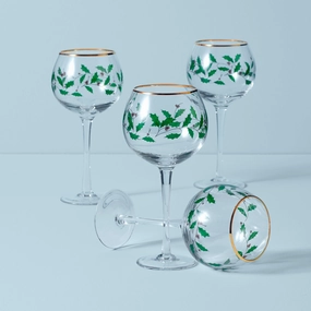 Holiday  Balloon Glasses - Set Of 4