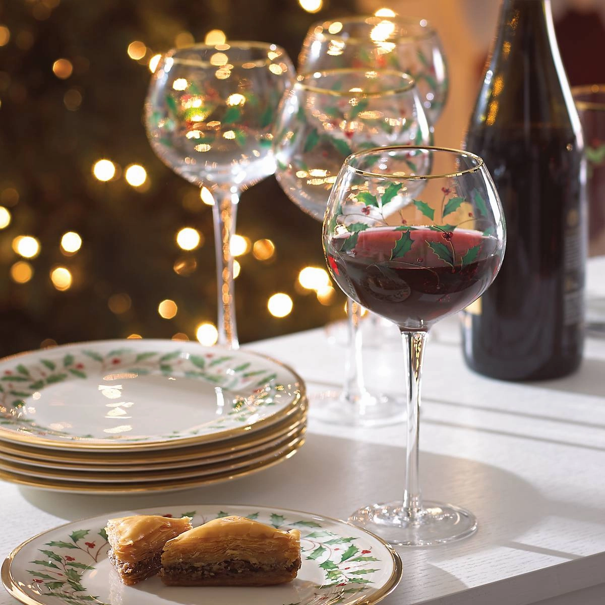 Holiday  Balloon Glasses - Set Of 4
