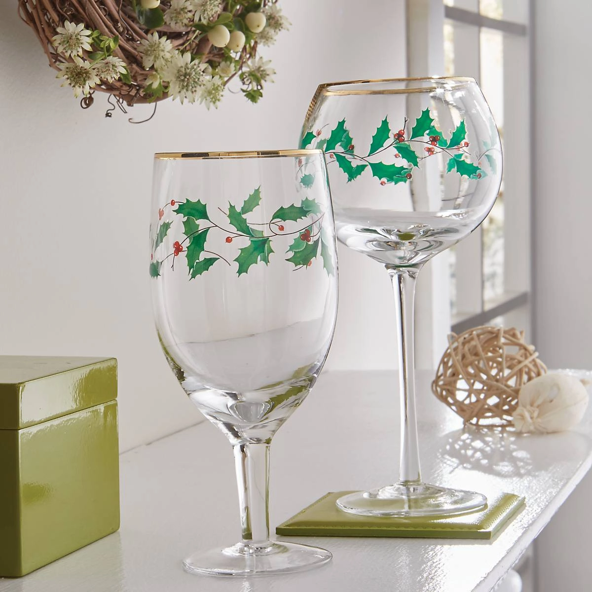 Holiday  Balloon Glasses - Set Of 4