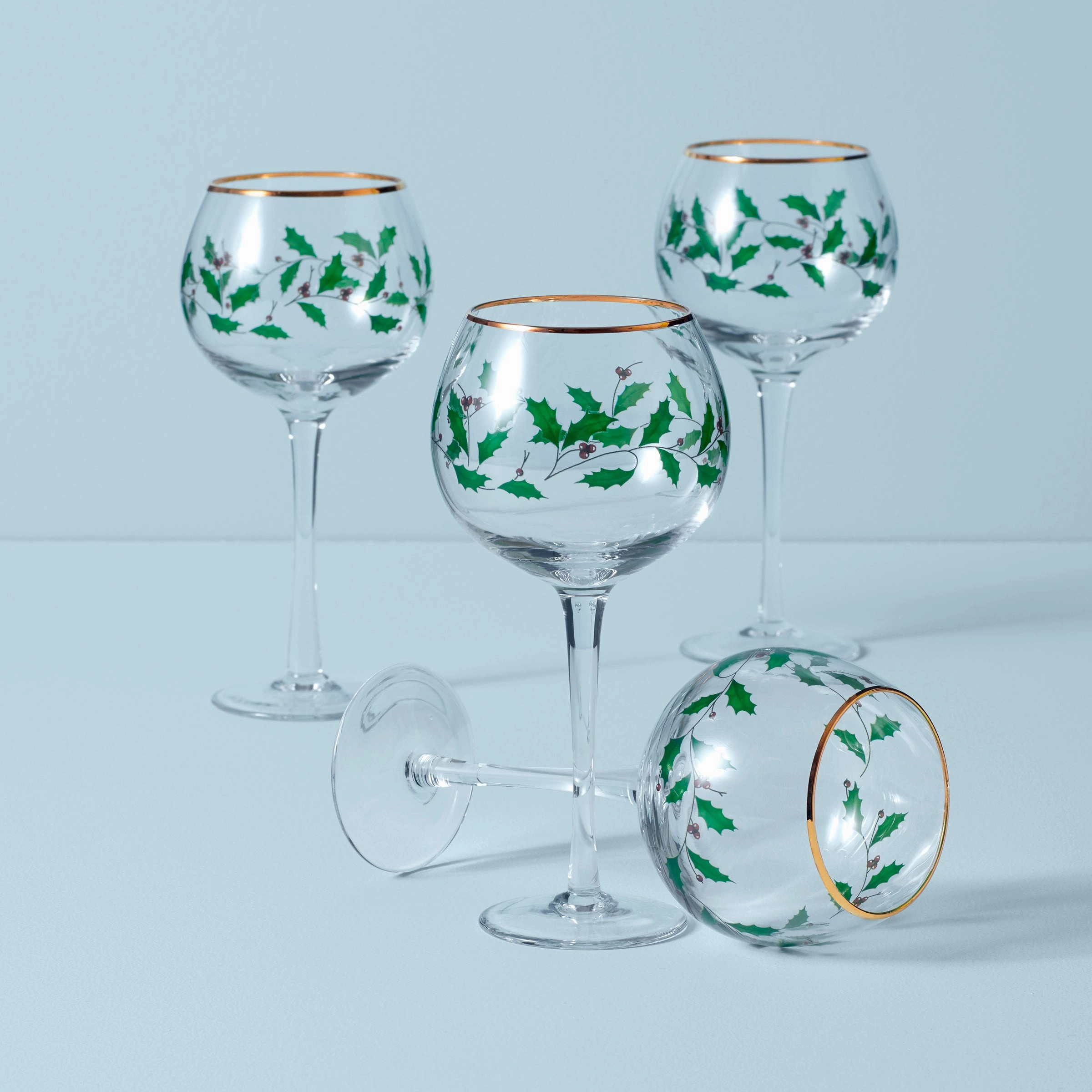 Holiday  Balloon Glasses - Set Of 4