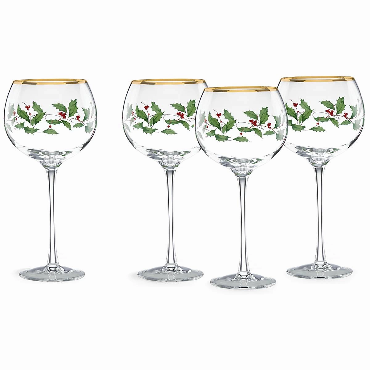 Holiday  Balloon Glasses - Set Of 4