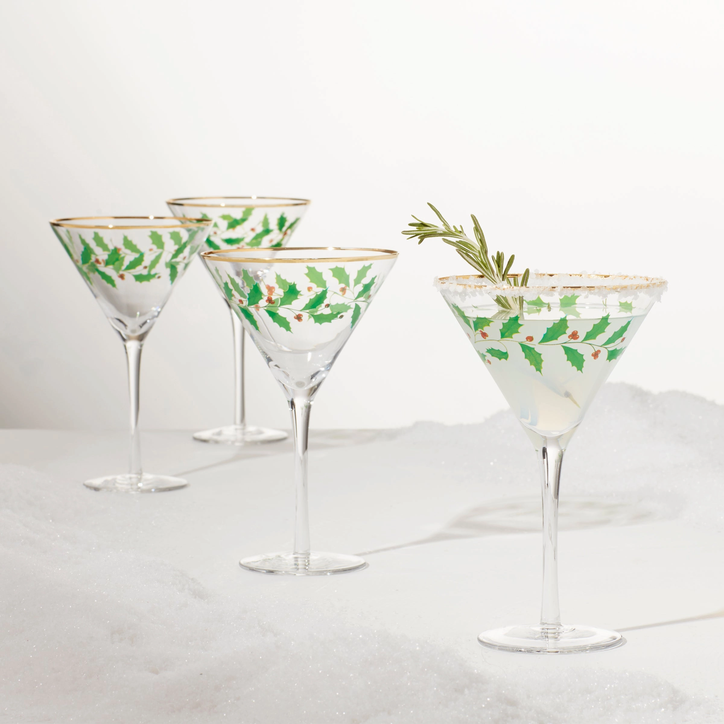 Holiday Martini Glasses - Set Of 4