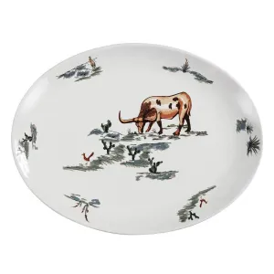 Home on the Range Western Serving Platter shower curtain, waterproof liner