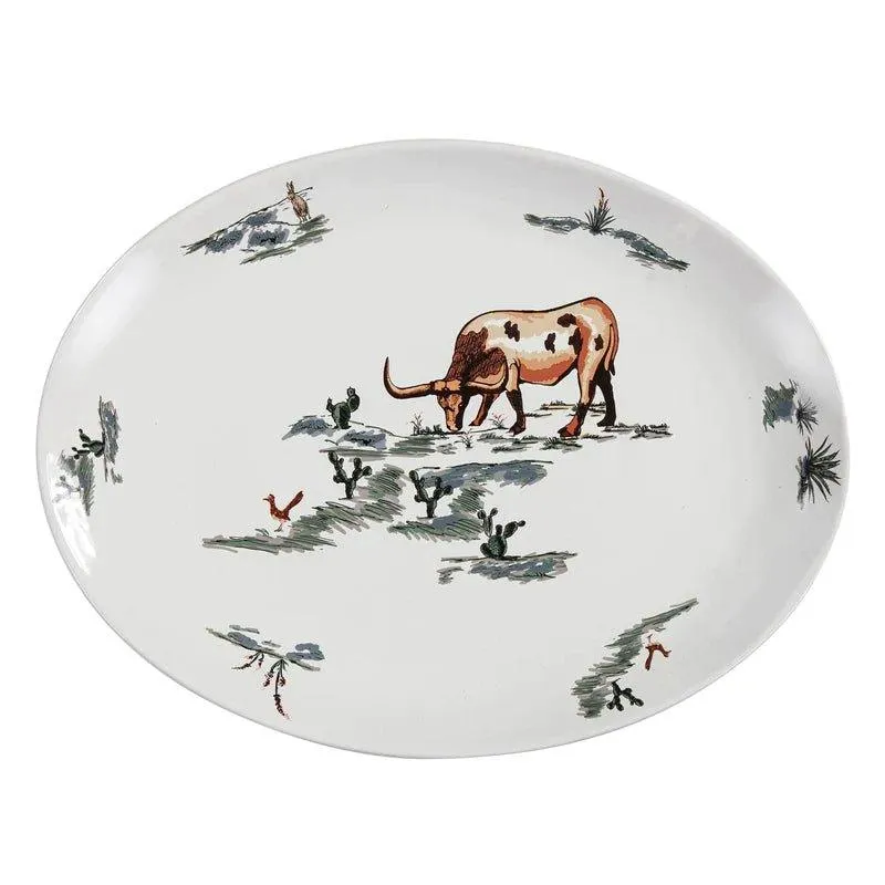 Home on the Range Western Serving Platter shower curtain, waterproof liner