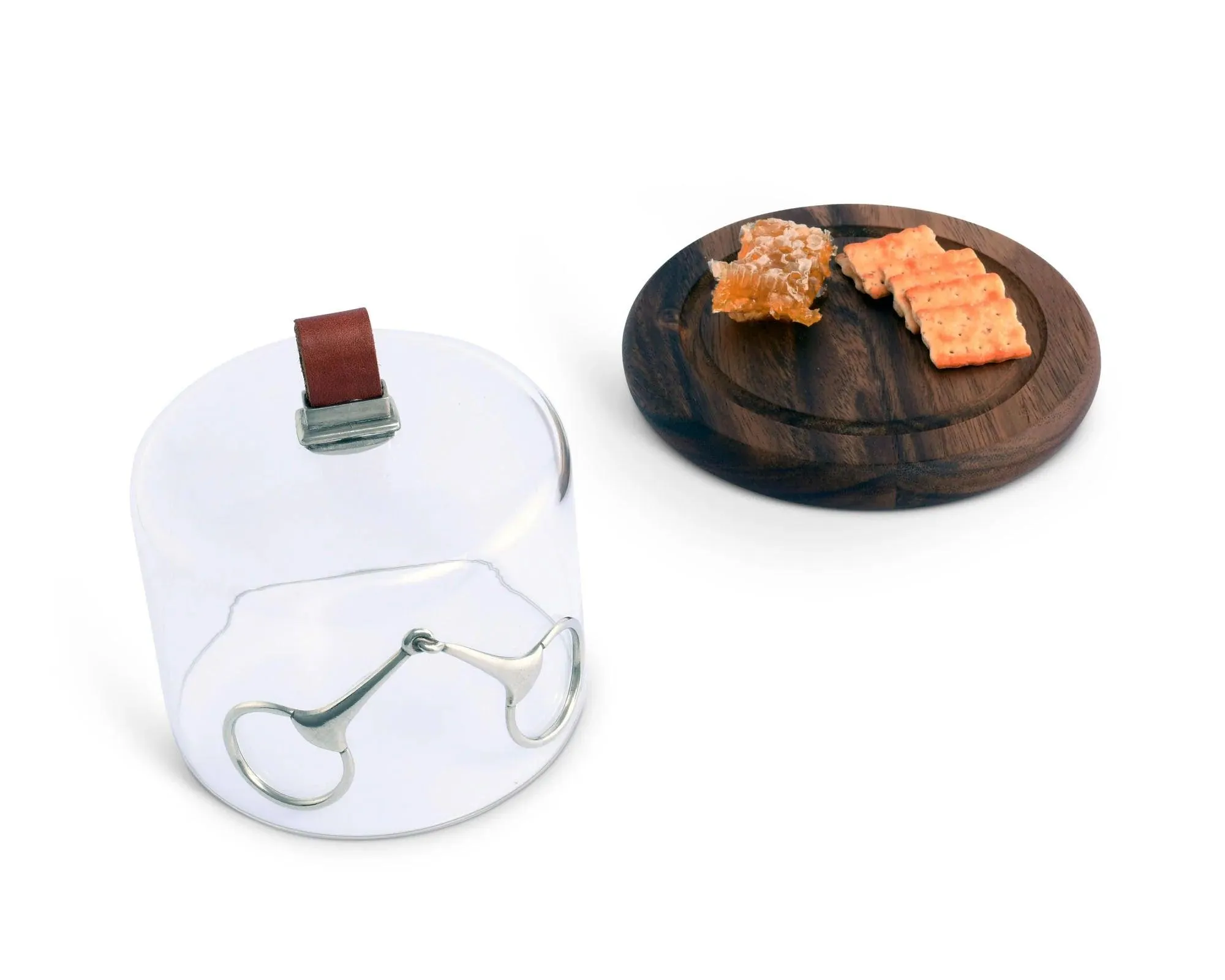 Horse Bit Glass Covered Cheese Board
