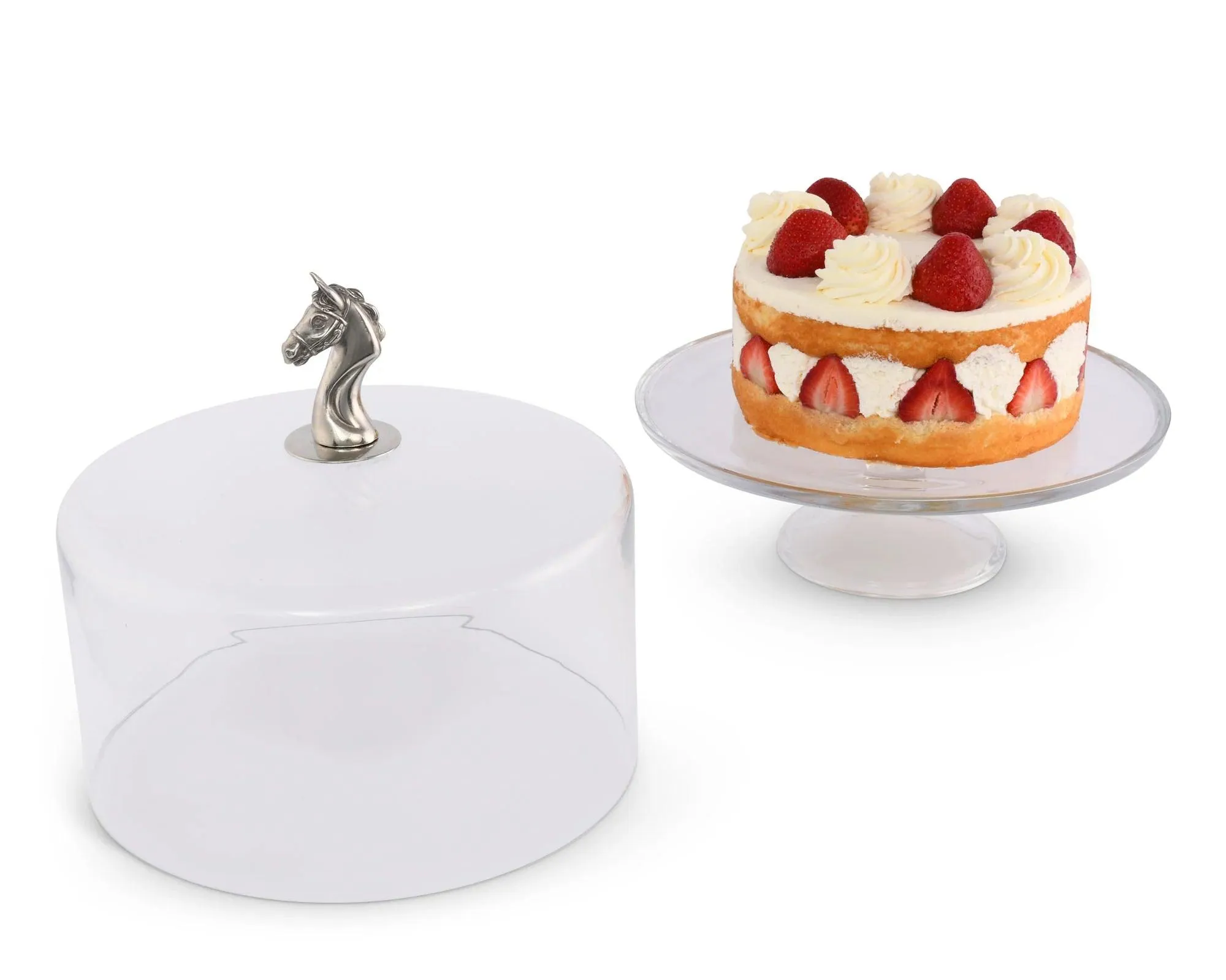 Horse Glass Cake Stand
