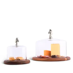 Horse Glass Covered Cheese Wood Board shower curtain, waterproof liner