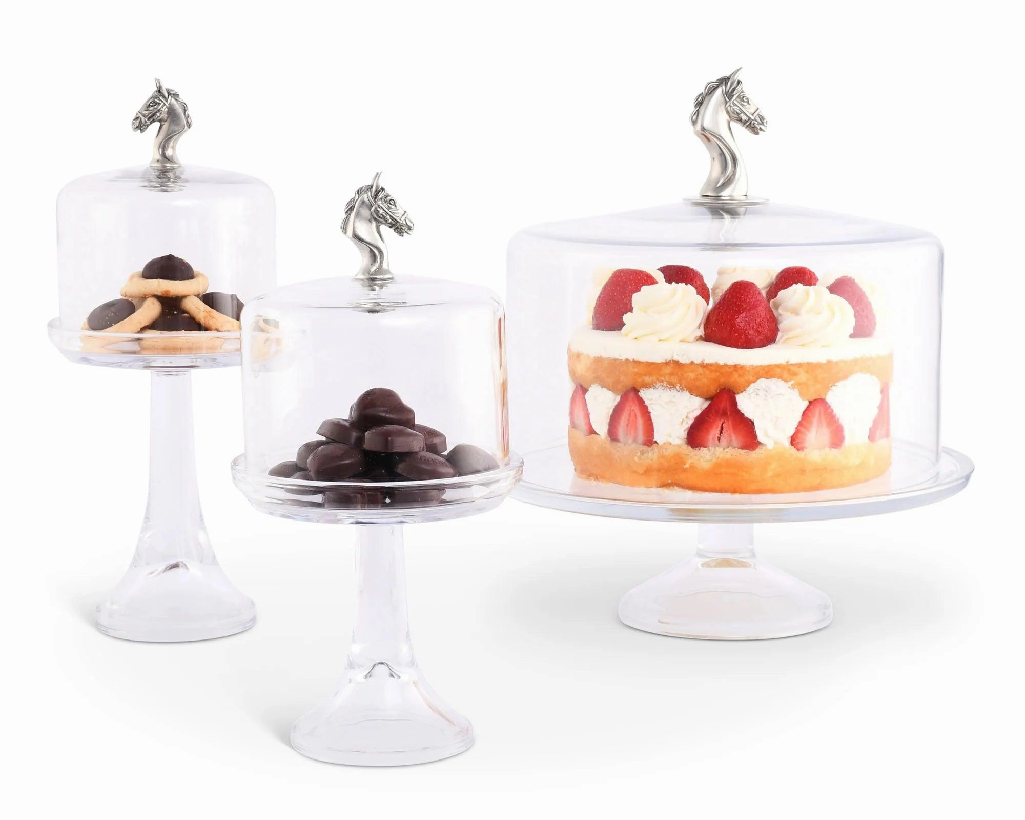 Horse Glass Cake Stand