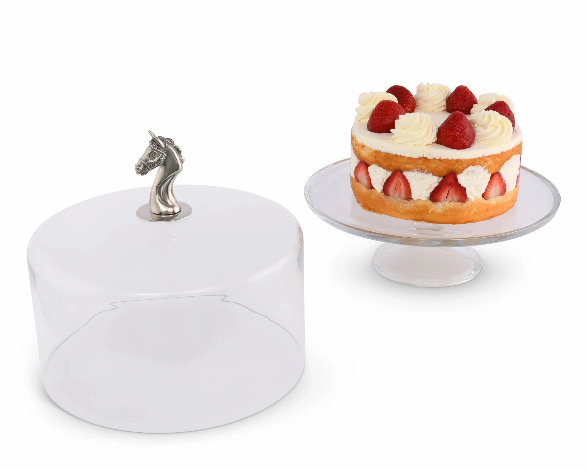 Horse Glass Cake Stand
