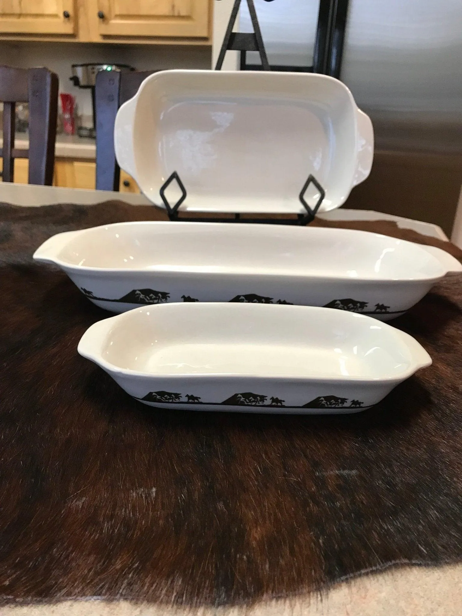 Horses Wide Open Baking Dishes 3-pc Set