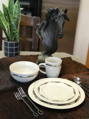 Horses Wide Open Dinnerware Set toilet seat cover, slow close seat