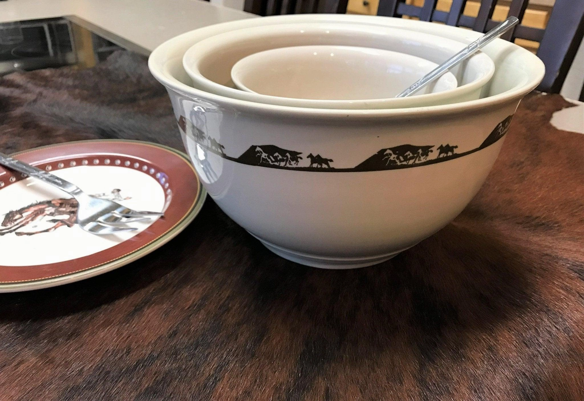 Horses Wide Open Kitchen Bowl Set