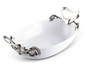Horseshoe & Bit Serving Dish - Small shower curtain, waterproof liner