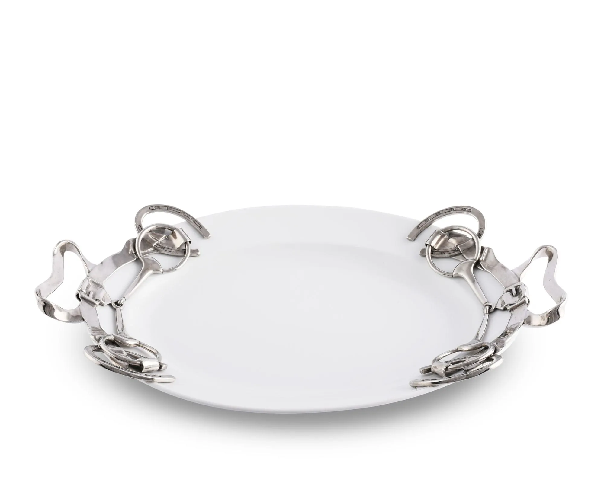 Horseshoe & Bit Serving Tray - Large shower curtain, waterproof liner