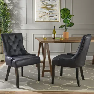 Hourglass Microfiber Dining Chairs (Set of 4) - NH987213 dining table set, 6-piece dining set