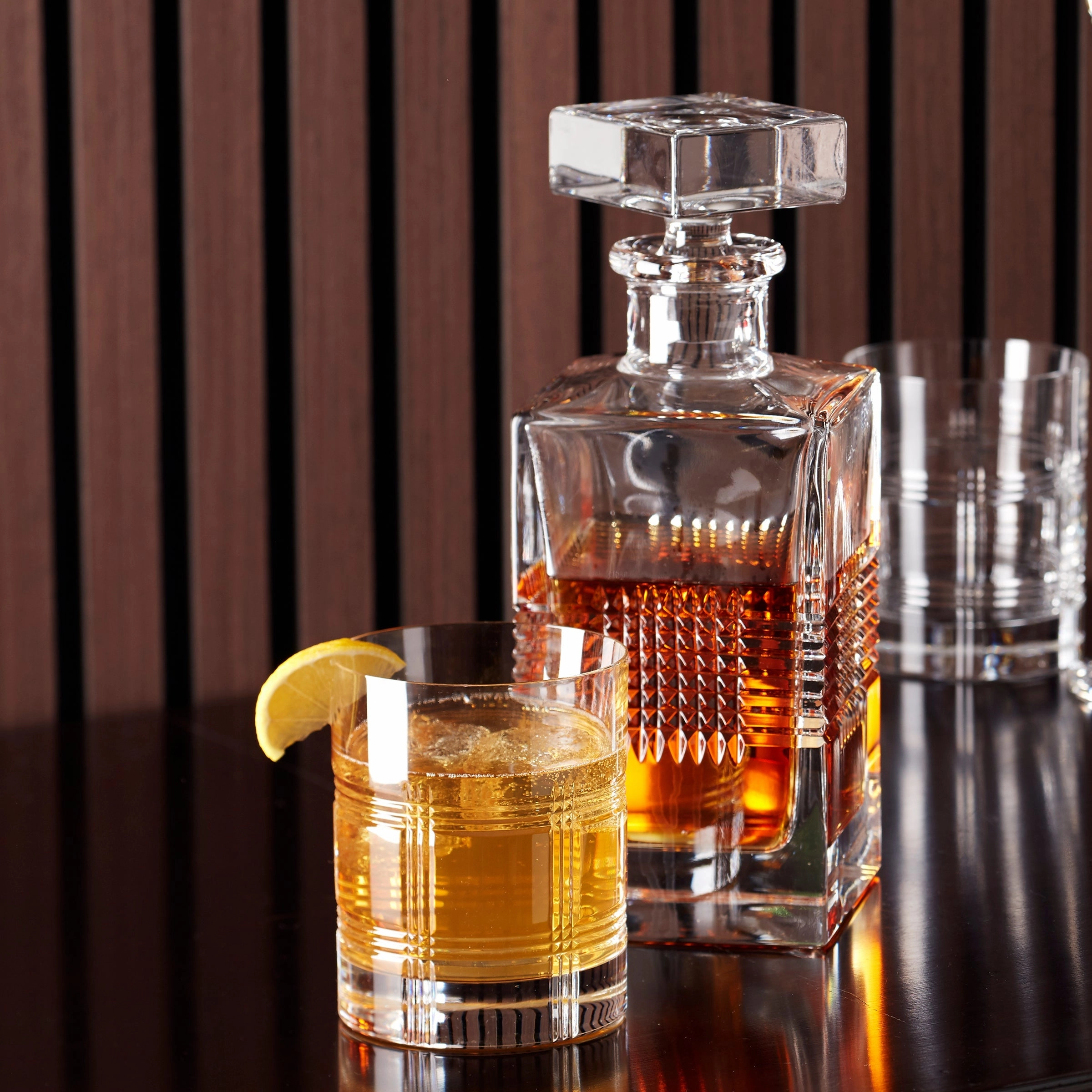 Hudson Crystal Double Old Fashion Glasses - Set Of 4