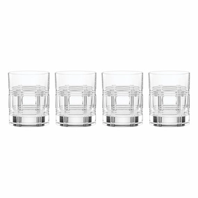 Hudson Crystal Double Old Fashion Glasses - Set Of 4