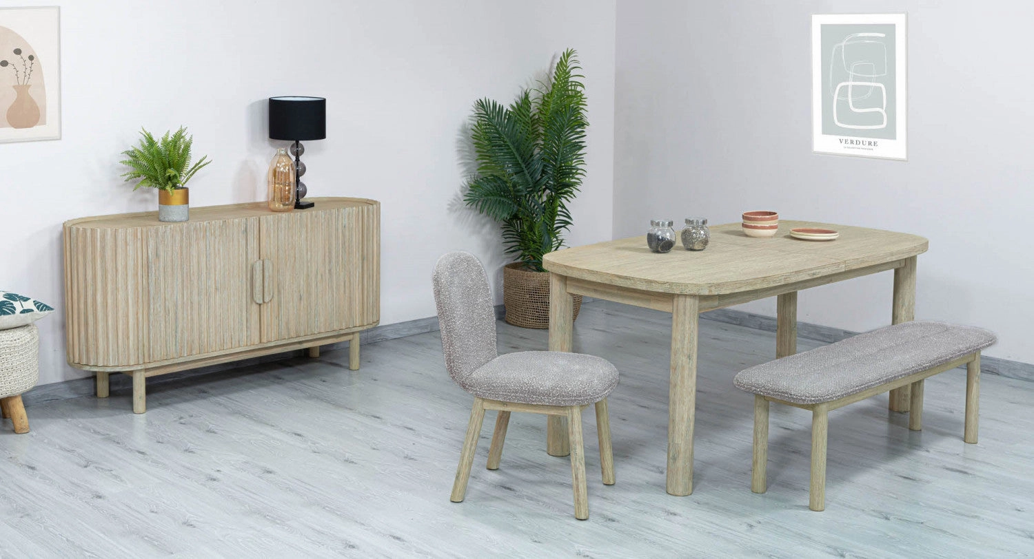 Humbach Bench - Oatmeal/White Washed Natural