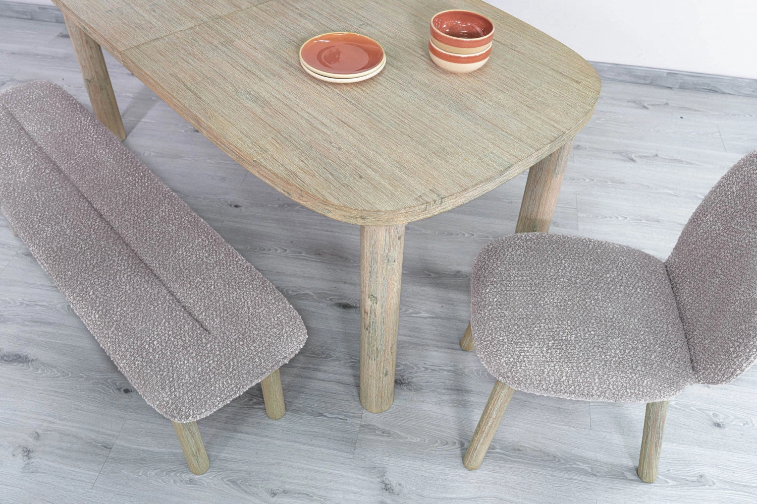 Humbach Bench - Oatmeal/White Washed Natural