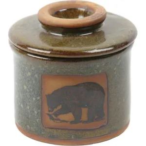 Hunting Bear French Butter Keeper shower curtain, waterproof liner